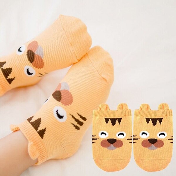 Baby Jongen Sokken Pasgeborenen Katoen Zomer Aumtumn Cartoon Dier Sokken Baby Anti-Slip Toddle Sokken Meisjes Korte Sokken voor 0-2Years: 7 / 24M