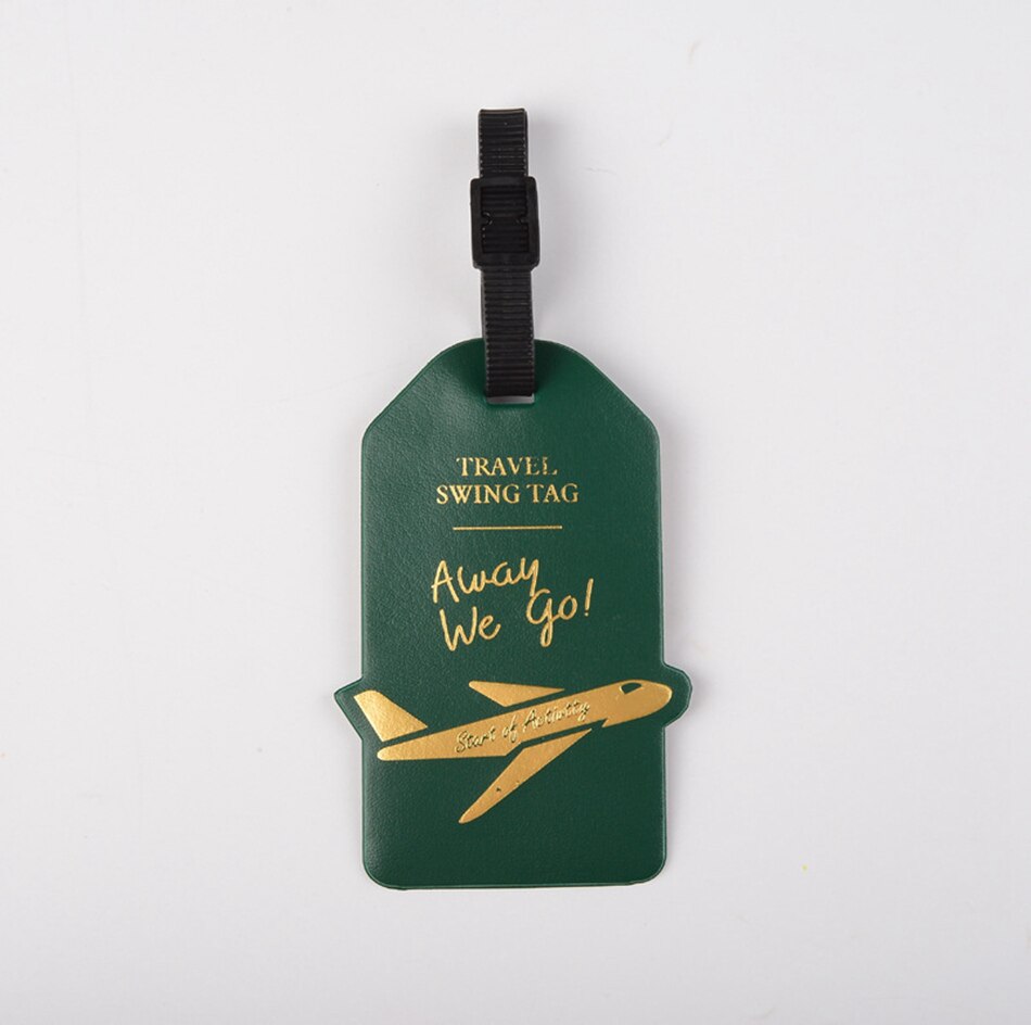 Travel Accessories Aircraft PU Leather Luggage Tag Women Men Portable Label Suitcase ID Address Holder Baggage Boarding: 3