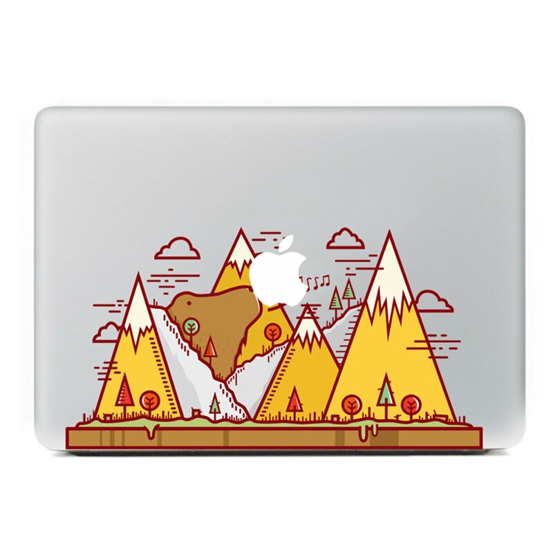 Cartoon mountain Vinyl Decal Notebook sticker op Laptop Sticker Voor DIY Macbook Pro Air 11 13 15 inch Laptop Skin