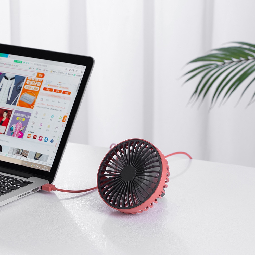 Bunte Auto usb Fan 360 Grad Drehbare LED-leuchten USB Energie Auto Auto Leistungsstarke Luft Fan Für Auto Luft entlüften Montiert