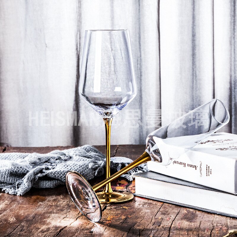 Europeisk galvanisering vinglass gullstang rødvinsglass krystall champagneglass whiskyglassbeger