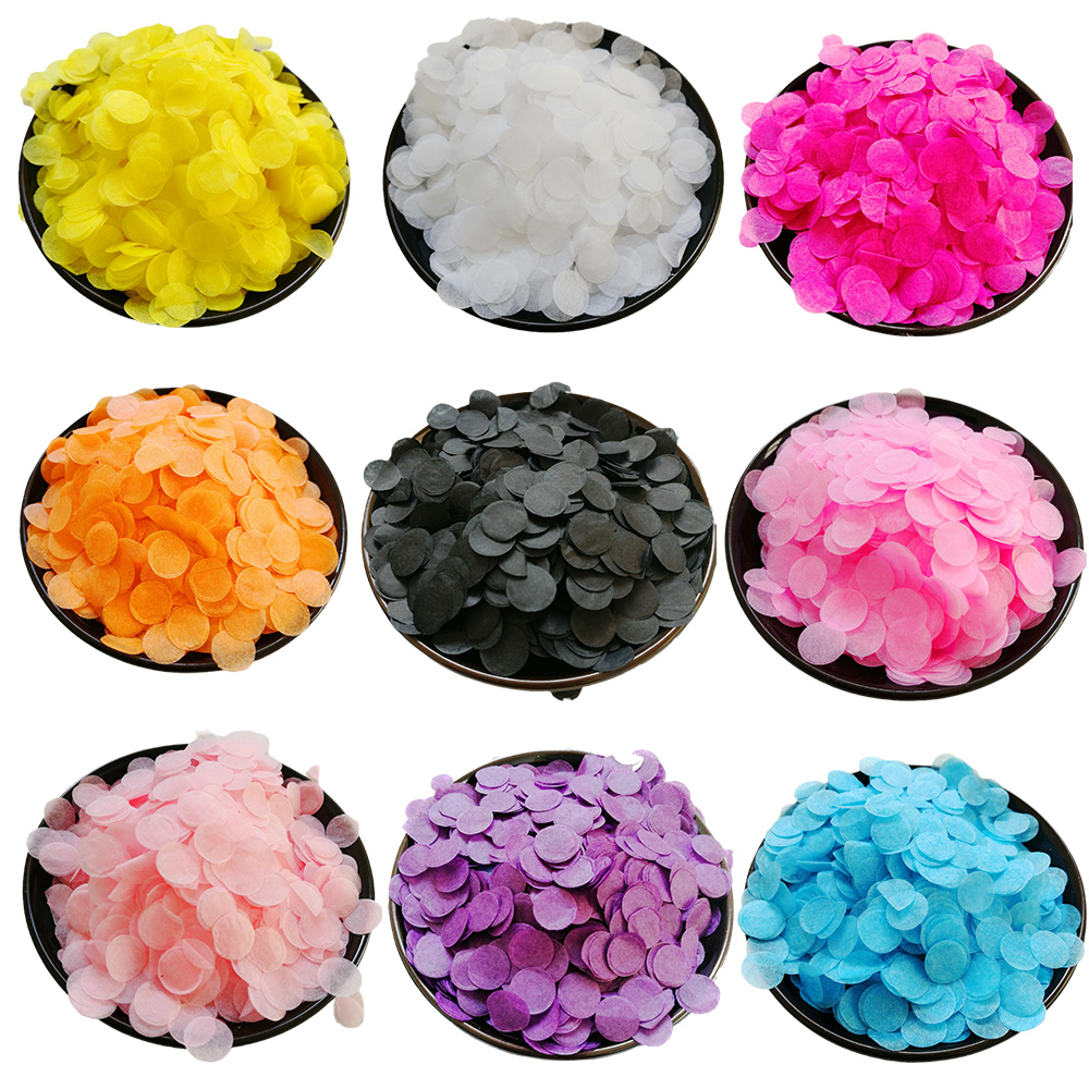 30 gram Paper Confetti Biodegradable Wedding Birthday Baby Shower Party Big Round Confetti Multicolor White Blue Pink Sprinkles