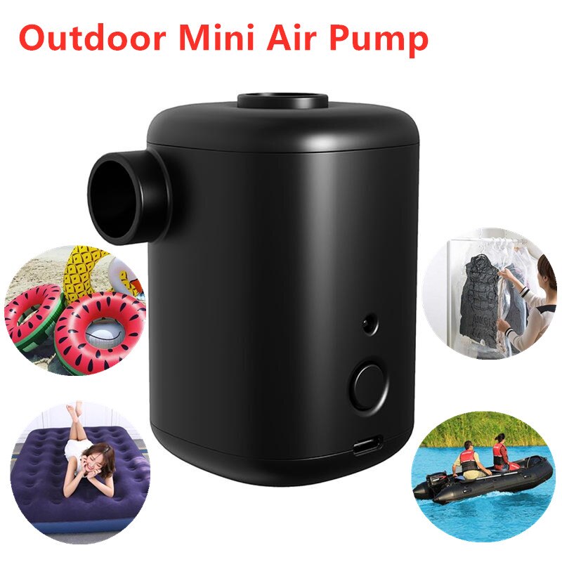 Outdoor Mini Luchtpomp Elektrische Luchtpomp Draadloze Mini Draagbare Opblaasbare Luchtpomp Usb Oplader Voor Zwemmen Ring Opblaasbare Boot