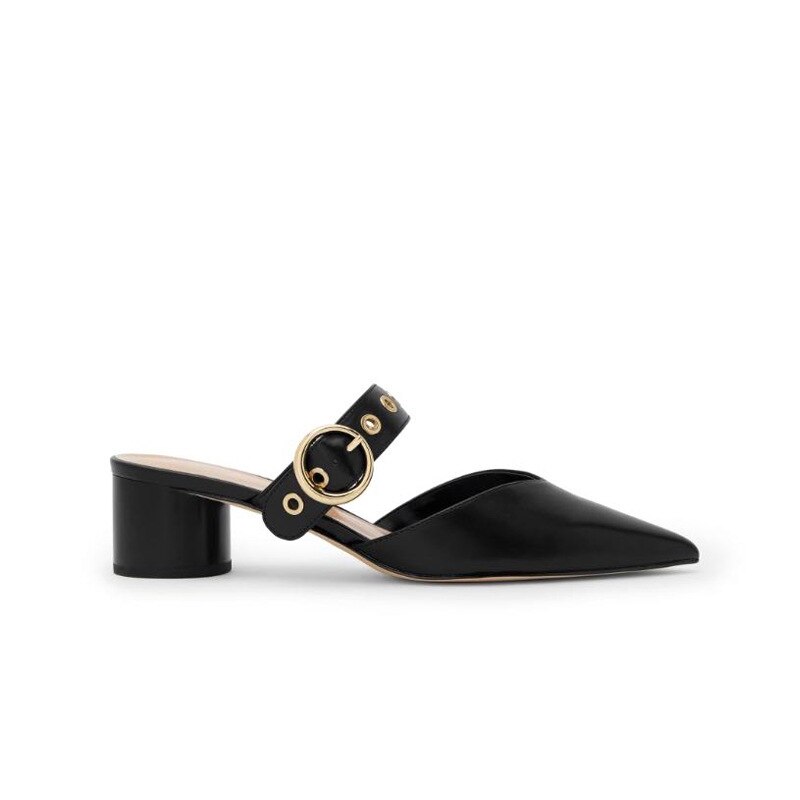 Sandali Mule Donna Con Tacco Louis 7.5 Cm – Punta Aperta, Senza Chiusura, Taglie 32-48 – Comodi E Eleganti Per La Primavera Estate