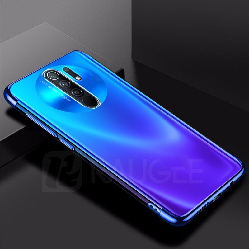 TPU Case for Redmi 9 Case Transpartent Clear Shockproof Back Cover Silicon Case for Xiaomi Redmi 9 Redmi9 9s 9 Pro Global Case: Blue