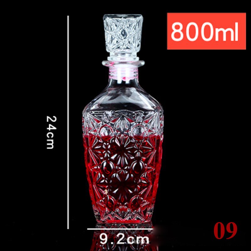 1 Pcs small size classical whiskey wine glass bottle clear wine Decanter GLA-140: 09