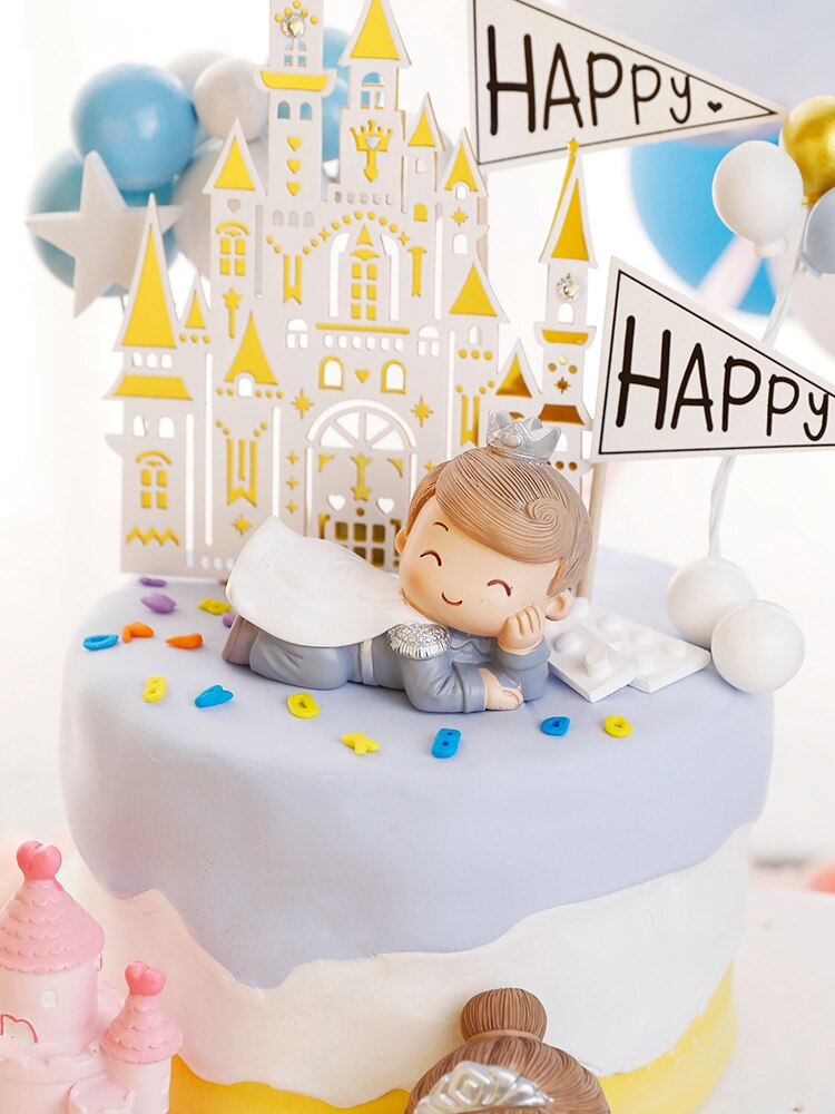 Jolie couronne Prince Pricness pour enfants | Décoration de gâteau d'anniversaire, décoration de gâteau, décoration de fête, Supliy garçon enfant fée pâtisserie