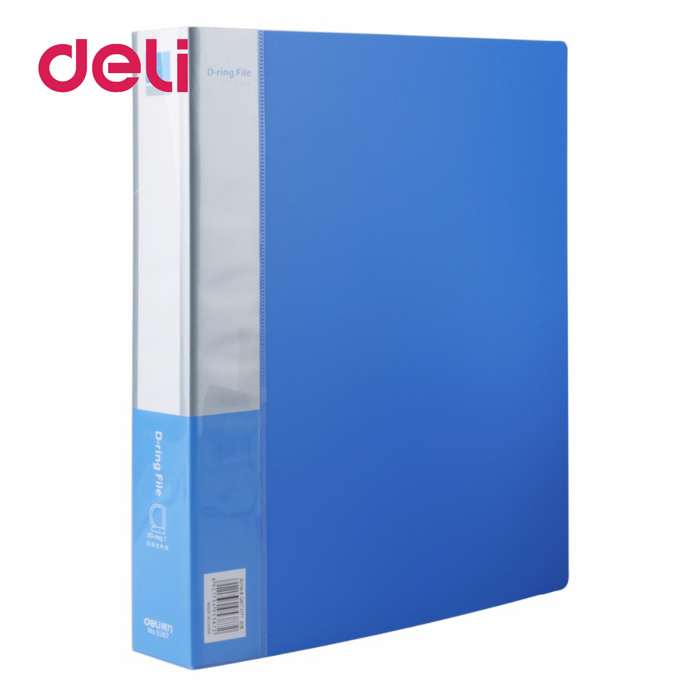 Deli 1pcs document report folder metal clips transparent thickening double-hole double perforation clip plastic holder