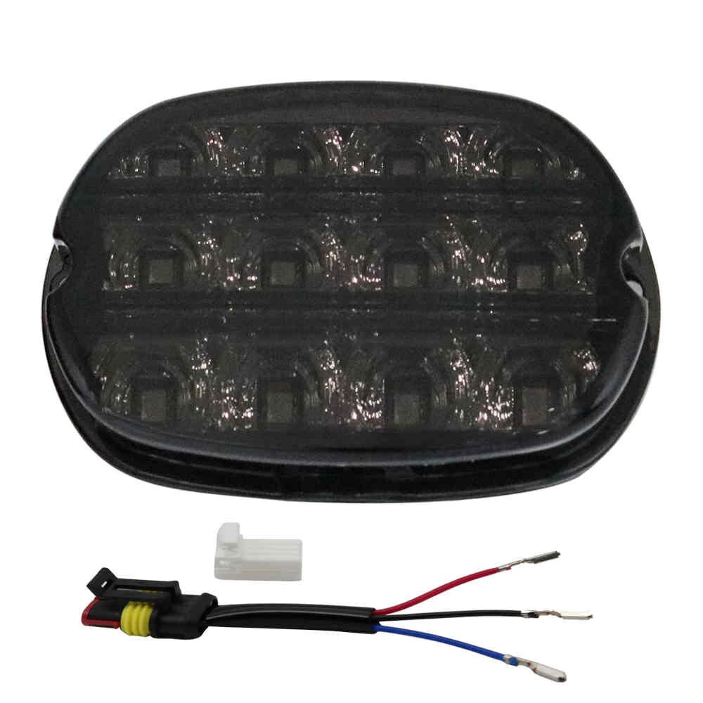 Luz trasera LED para motocicleta, luz trasera para matrícula de 12v, para Dyna, Super Wide Glide, Low Rider Fat Bob: Smoke 883