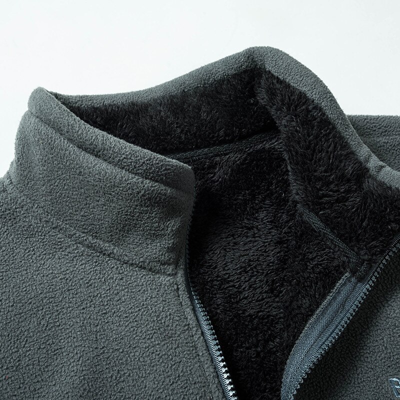 Veste polaire à capuche chaude pour homme, vêtement d'extérieur en velours épais, polaire, doublure de veste, grandes tailles