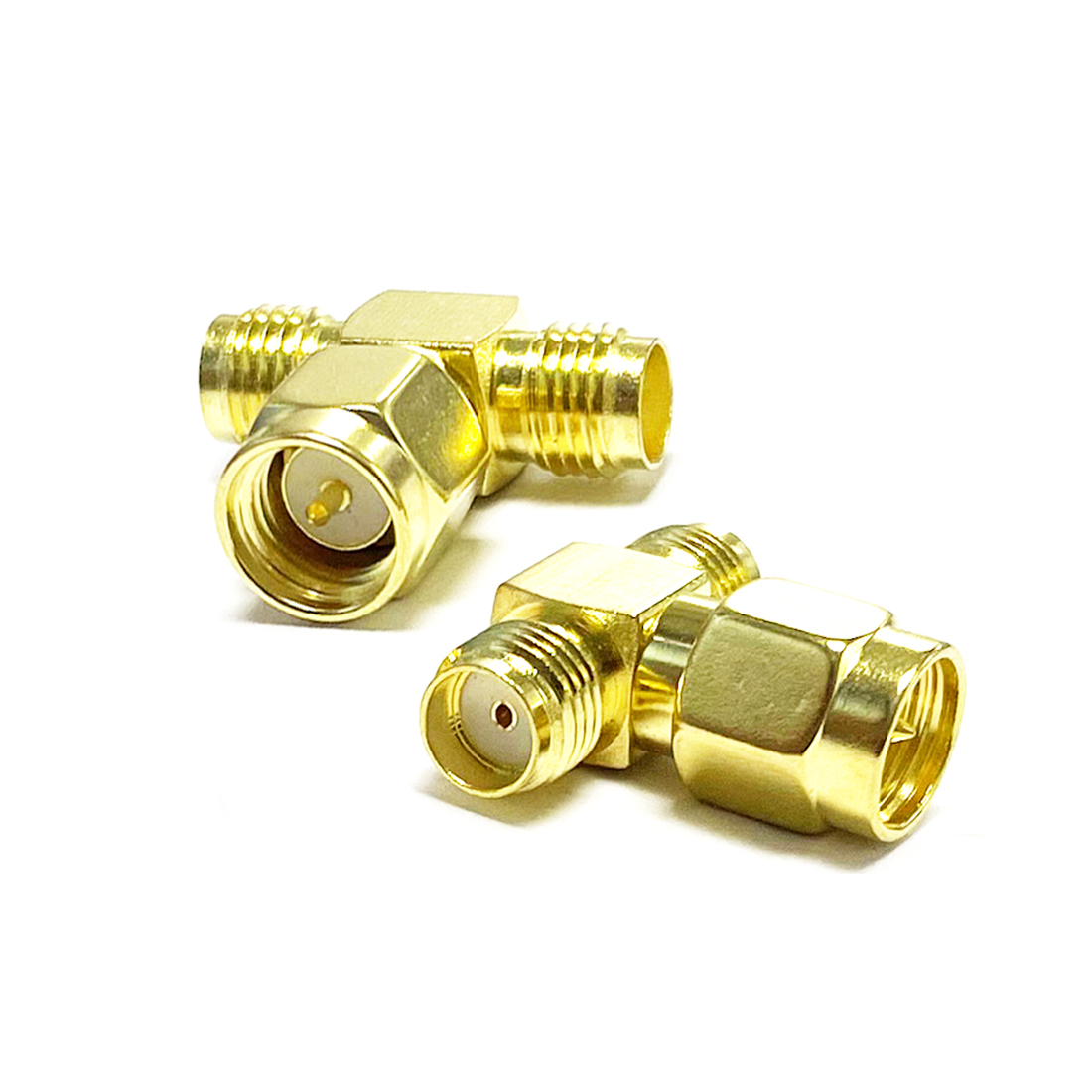 1 pcSMA Stekker naar 2 SMA Vrouwelijke Jack RF Coax Adapter Modem Converter Connector Triple T soort splitter goldplated