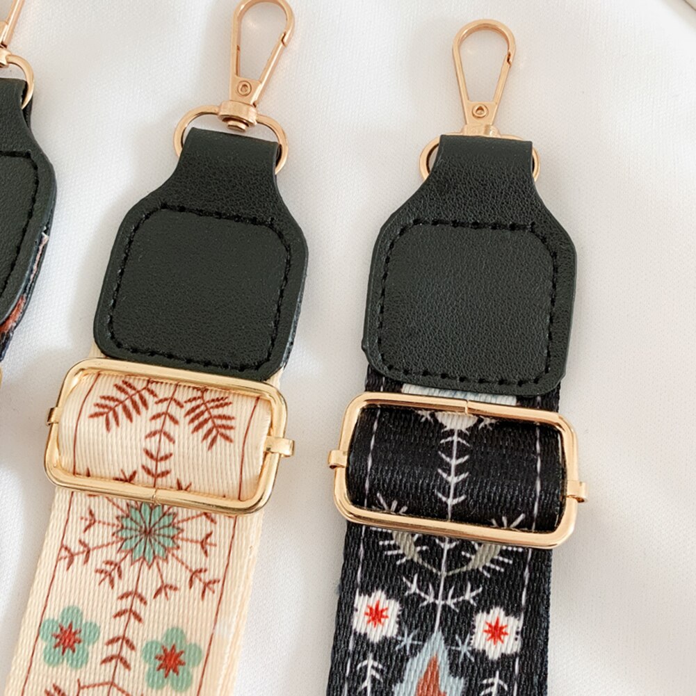 Adjustable Nylon Bag Straps Women Colorful Printing Replacement Wide Strap Shoulder Messenger Handbag Handle Ornaments