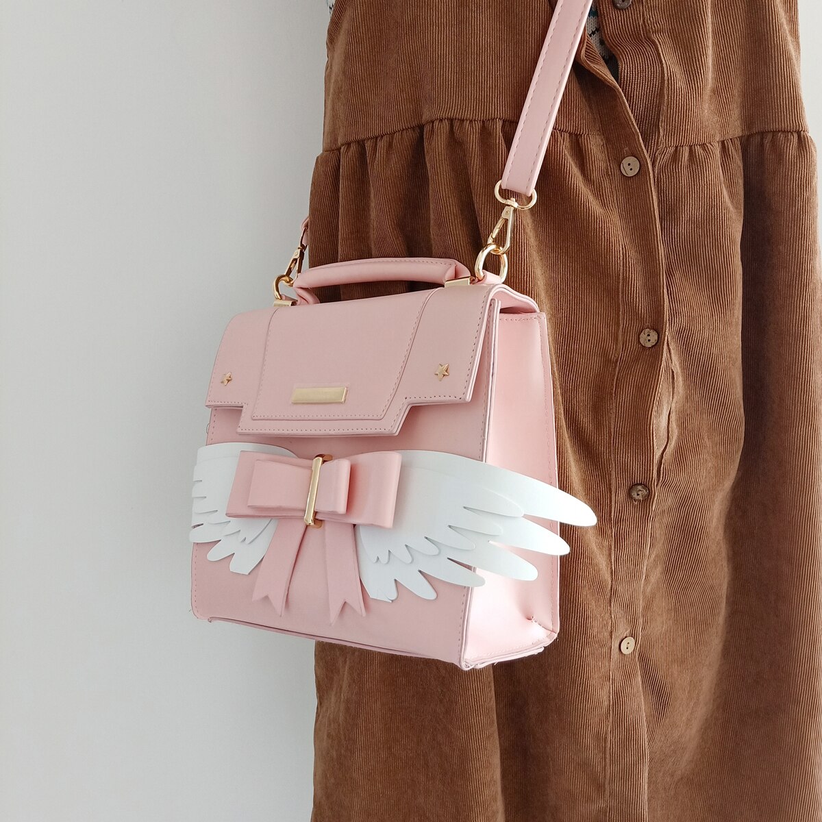 mignon Lolita ailes arc Pu fille sac à bandoulière sac à main bandoulière Messenger sac femmes Bat sac Bolsa sac fourre-tout