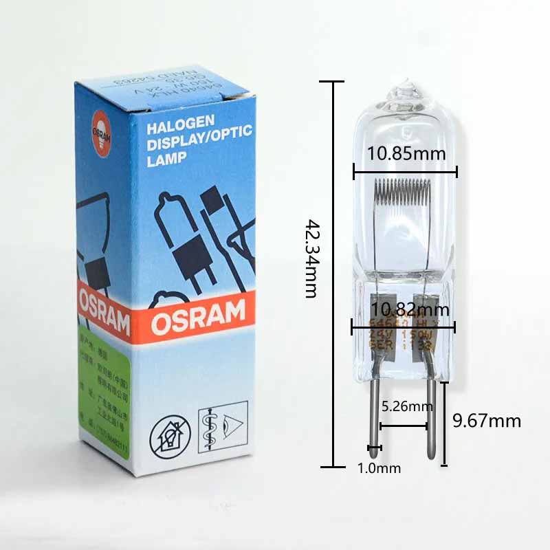Osram hlx 64640 24v 150w g6.35 fcs halogenlampe, kirurgisk projektion hlx 64640 24 v 150w projektorkapsel wolframpære
