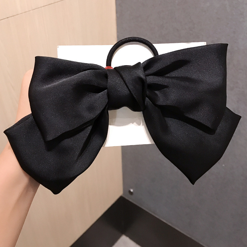 Große rote Schleife elastische Haarbänder süße schöne Clip Temperament Mädchen Schleife Haarnadel Stirnband Haarschmuck japanische Kopfschmuck: Silber