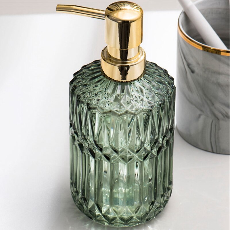 400ml såpedispenser elegant gl påfylling tom flaske hjem hotell baderom balsam håndsåpe sjampo flaske