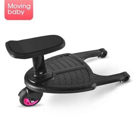 Silla de paseo para niños Tabla de parada placa cochecito para gemelos accesorio de actividad al aire libre tablero cochecito asiento de bebé Placa de pie: Rosa