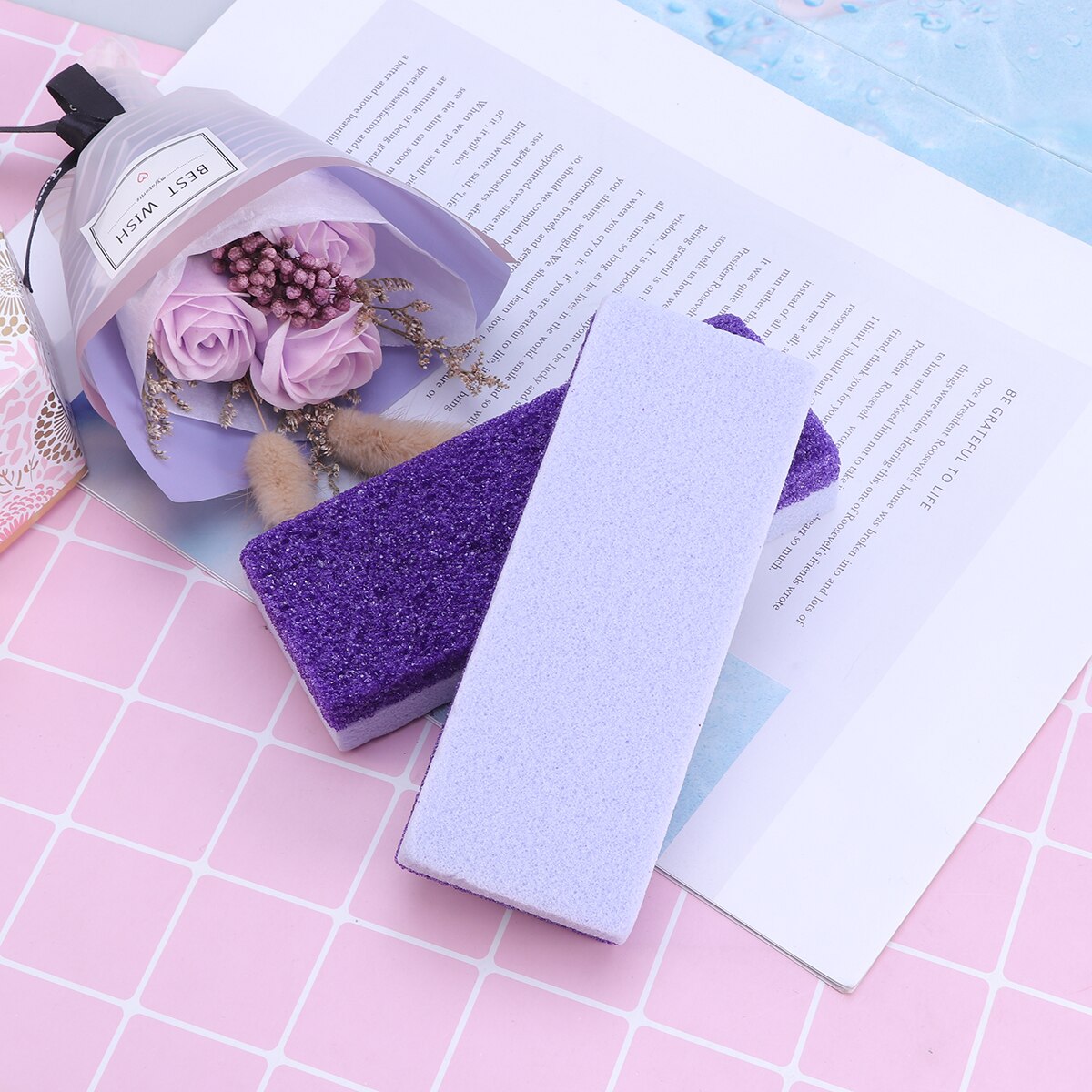 2 stk fodpleje exfoliator pedicure værktøj fod pimpsten blok callus remover scrubber død hård hudfjerner rengøringsmiddel  a35