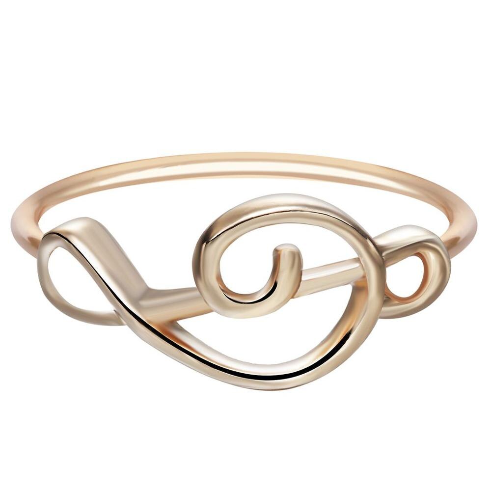 Todorova Violinschlüssel Schmuck Charme Musik Liebhaber Knöchel Ring Minimalistischen Musik Hinweis Ringe Minimalistischen Hipster: Gold