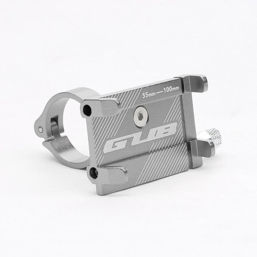 3.5-6.2 inch Aluminium Bike Mount Fiets Telefoon Houder Lichtgewicht Ondersteuning Fietsstuur Houder Rack Fietsen Accessoires: Titanium color