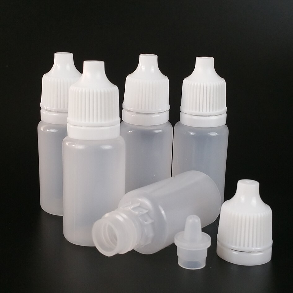 5Ml 10Ml 15Ml 20Ml 30Ml 50Ml Dropper Flessen 100 Stks/partij Pe Materiaal lege Plastic Squeezable Eye Liquid Dropper