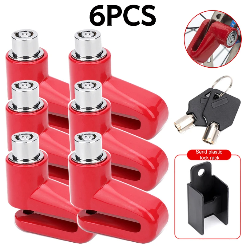 Beveiliging Antidiefstalslot Fietsschijfremslot Fiets Motor Mini Antidiefstal Draagbaar hangend remslot van aluminiumlegering: Blauw