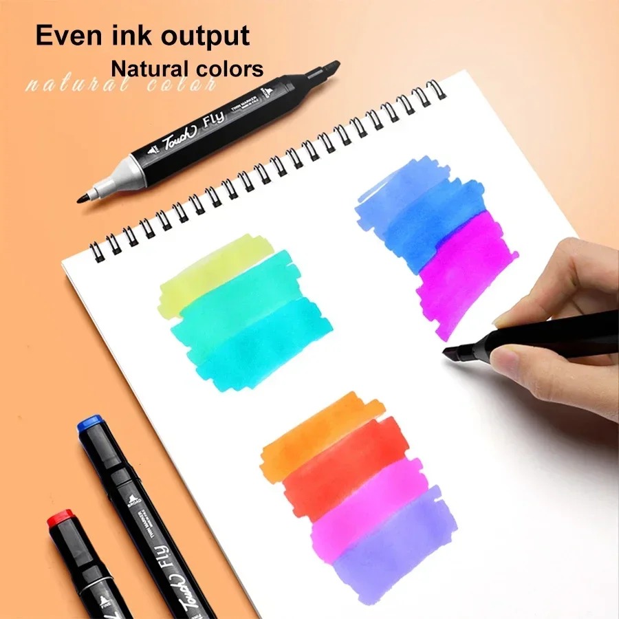 80 Farben Doppelköpfiges Marker-Textmarker-Set, Comic-Malerei, Skizze, Graffiti, Aquarell, Kunst, Studenten-Briefpapier