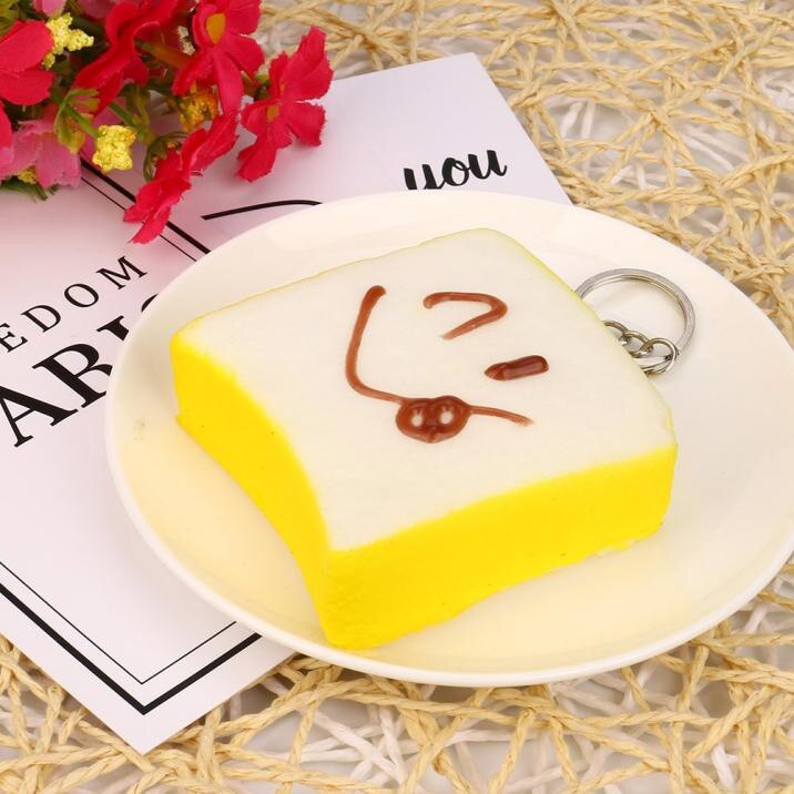 5pcs Set Simulation Bread Toys Key Squeeze Toys Slow Rising Medium Mini Soft Slow Rising Squeeze Toys Phone Charm Key Bun Toys