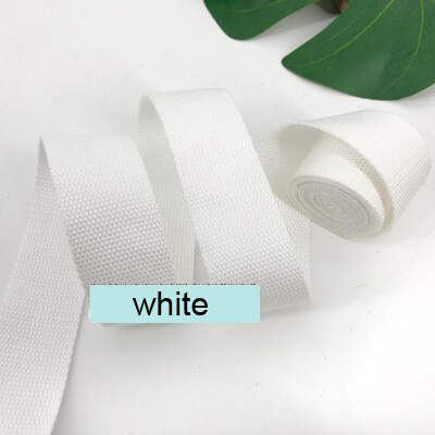 50mm( 2") Canvas Webbing 5meters Length Heavy Canvas Webbing Strap Belting Bag Strap Tape For DIY Bag Luggage Colorful: white