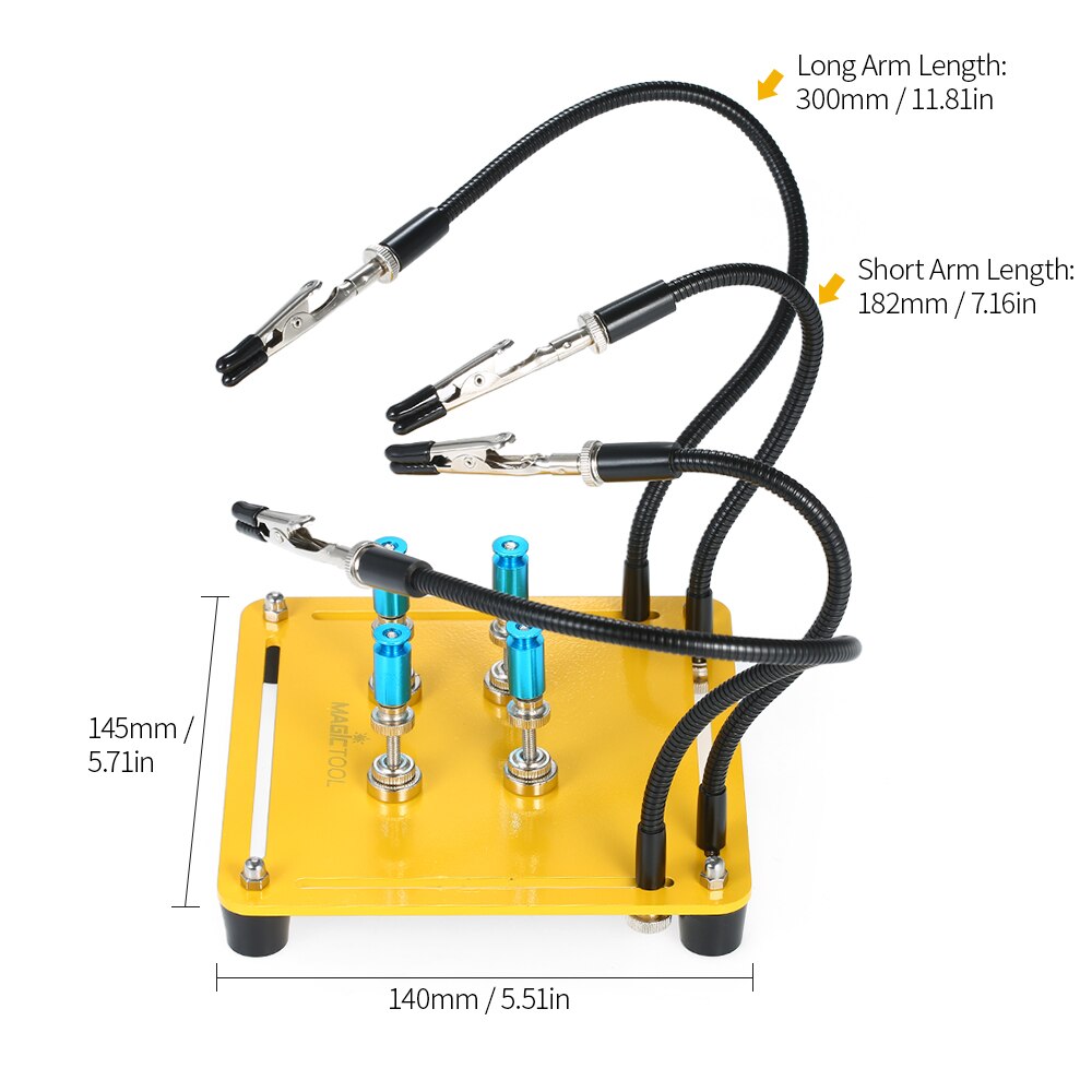 PCB Fixture Base Arms Soldering Station PCB Fixture Helping Hands Third Hand System Electronic DIY Tools