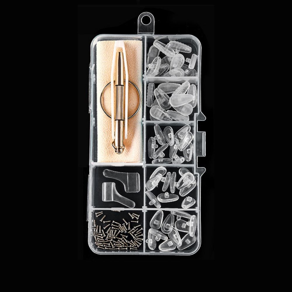 Silicone Eyeglass Repair Kit Replaceable Antiskid Precision Screw Sets Easy To Use Sturdy Glasses Repair Tools Make Repair Easy: SKY BLUE