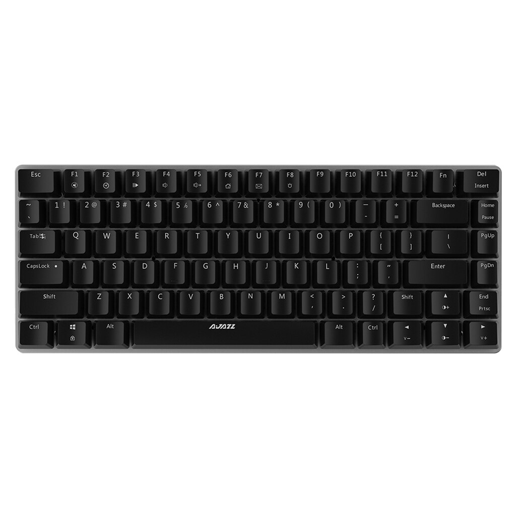Clavier mécanique rvb Mini 82 touches disposition bleu noir commutateurs filaire clavier mécanique Portable Mini clavier de jeu: Black No Light-Blue
