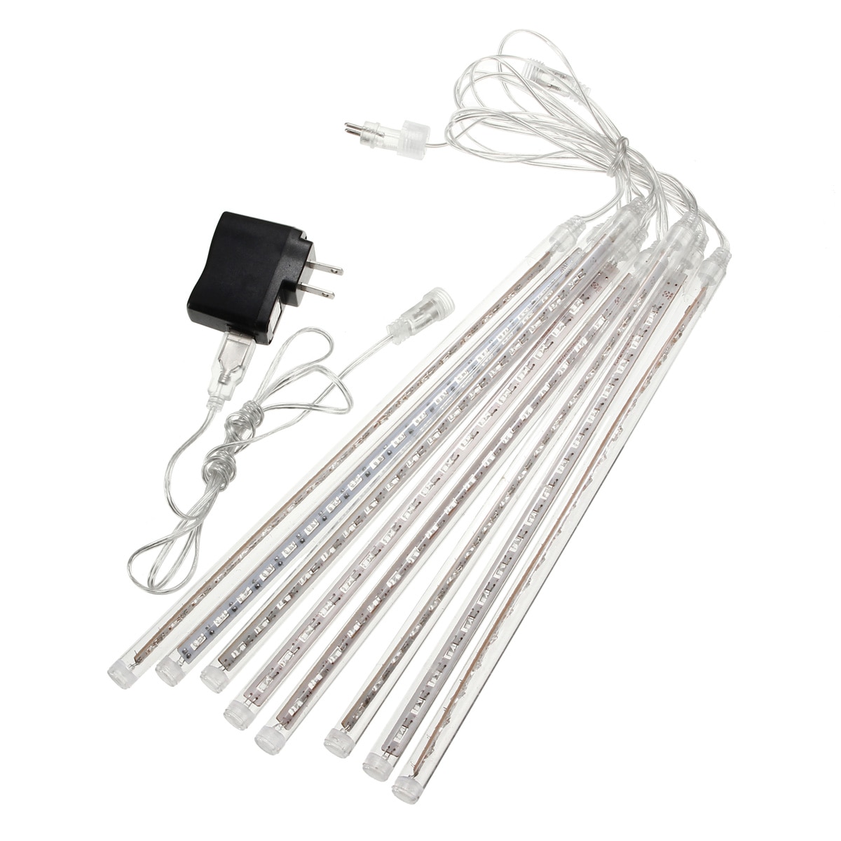 8 st/set 30cm 144 led meter dusch regnljus fallande stjärna istappar snöfall julgran snöre ljus utomhus vattentät  ip65