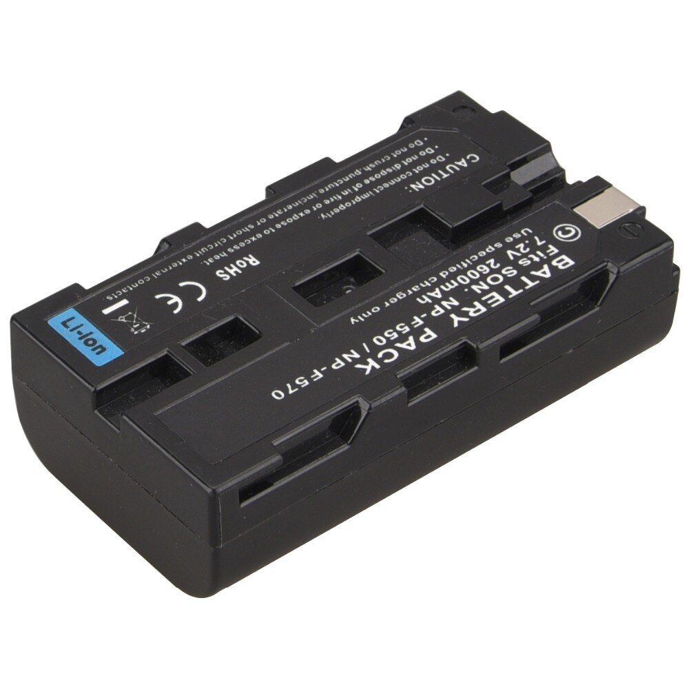 2x 2600mAh NP-F550 NP-F570 Rechargeable Camera Batteries + Charger for Sony NP-F550 NP-F570 Digital Video Cameras