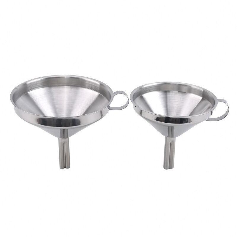 Detachable Filter Functional Stainless Steel Kitchen Oil Honey Funnel Liquid Water Tool