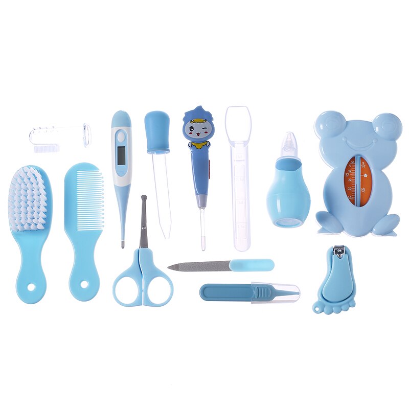 Multifunktionell baby nagelset 13 st/kit higiene bebe safty nagelklippare hårdvara manikyr näsrengöring tandborste för nyfödda