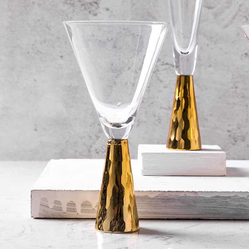 Copa de vino de lujo de la Corte Europea, oro rojo transparente, exclusivo, restaurante, boda, Copas de champán, Verre, ron, Martini