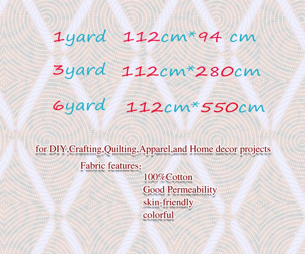 African Ankara Print Fabric Cotton Dashiki Batik for DIY for Apparel and Home Decor Projects AFRICA NO.1