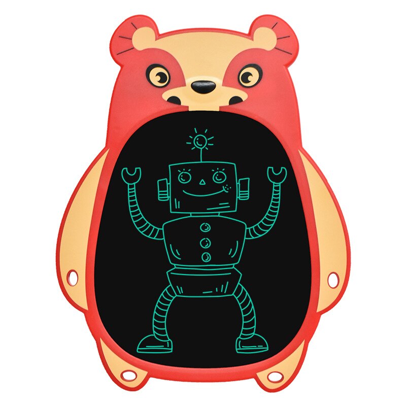 LCD Writing Board 8.5 inch Cartoon Drawing Tablet Digital Graphic Drawing Board Kids Handwrinting Tablet for home Online Class: Single Red