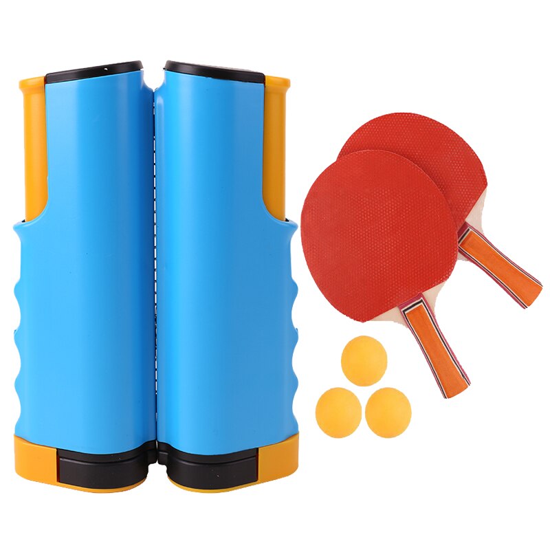 1 Pair Table Tennis Net Portable Retractable Ping Pong Post Net Rack For Any Table Table Tennis Rack Replace Kit Ping Pong Set: Blue suit