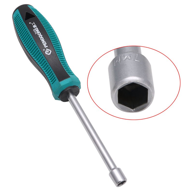 Metal Socket Driver Wrench Screwdriver Hex Nut Key Nutdriver Hand Tool 3mm R9JF: 7mm