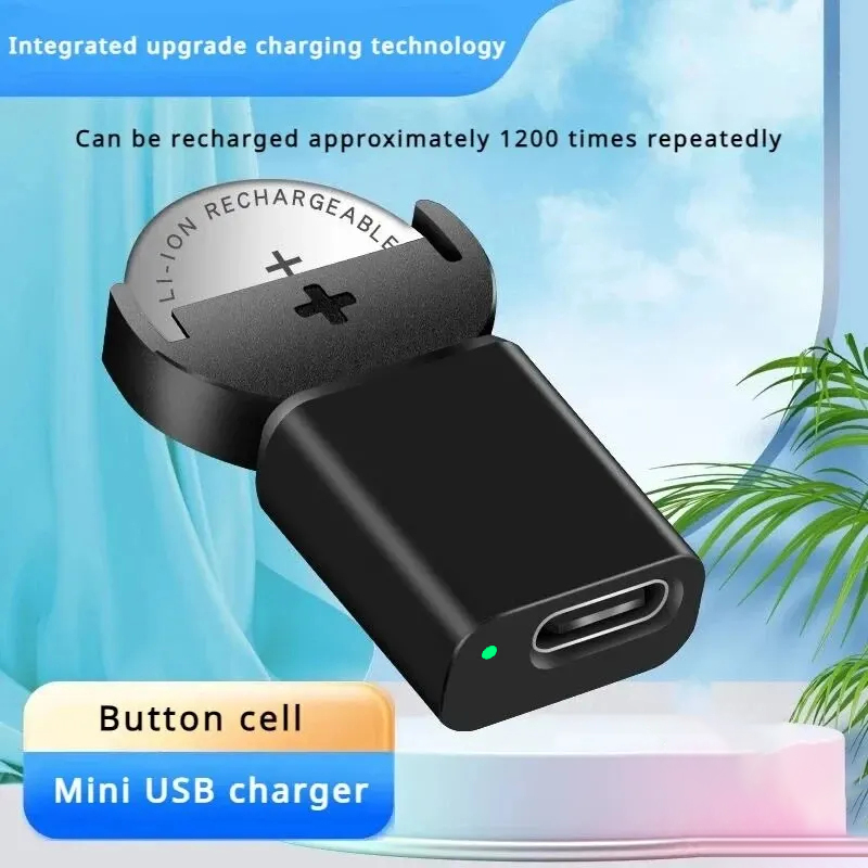 USB Type C Plug Lithium 2032 Battery Adapter For LIR2032 LIR2025 ML2032 ML2025 CR2032 Coin Button Cell Battery Fast Charger