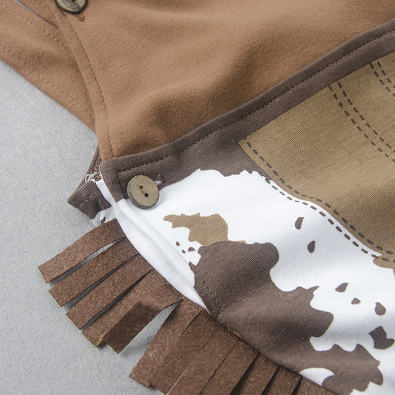 Født babytøj drengebukser med hat og hagesmæk kostume vest cowboy off shoulder småbørnstøj 6 12 18 24 måned