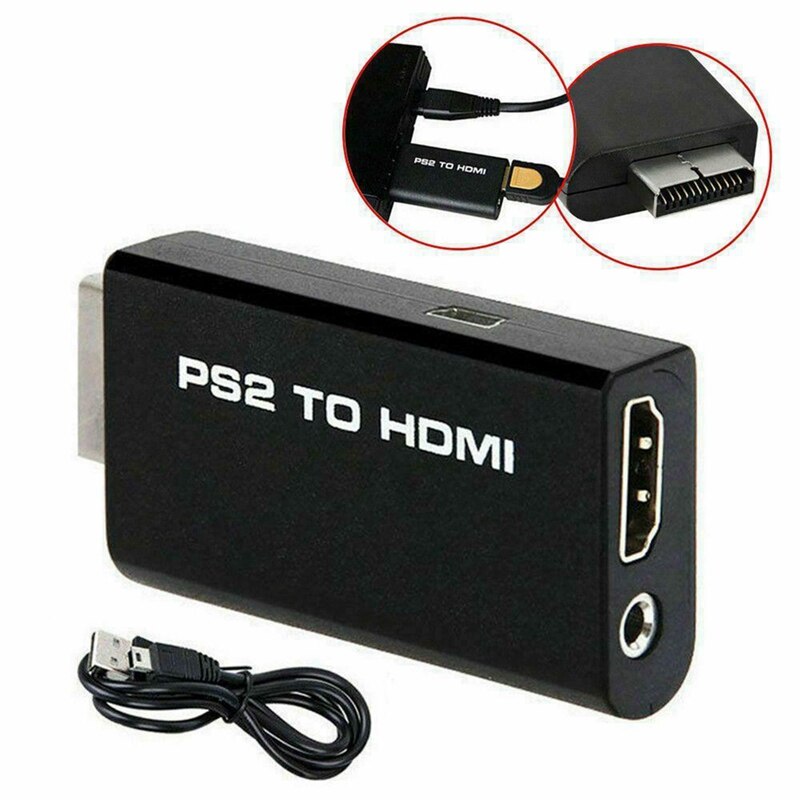 1 Pcs PS2 To HDMI Audio Video Converter Adapter & 1 Pcs Game Console Sata Network Adapter Card