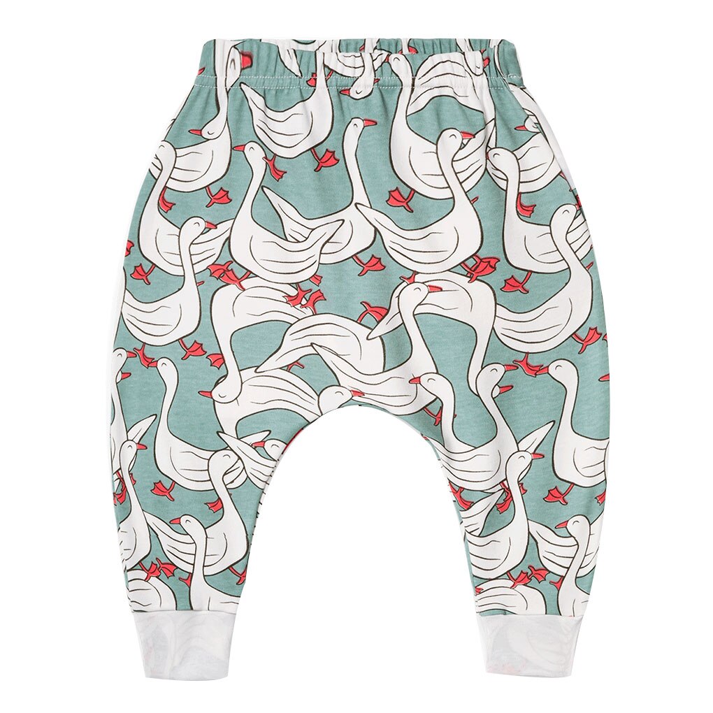 Children Boys Girls Cartoon Animal Print Harem Pants Cotton Stretch Waist Trousers PP Leggings: 80