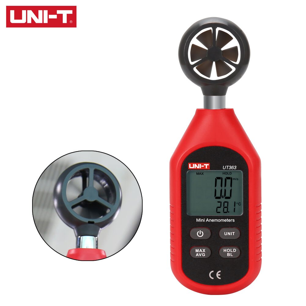 UNI-T UT363 Portable LCD Screen Digital Anemometer Anemometer, Used For Ssailing, Kite, Surfing, Sailing, Fishing, Etc.