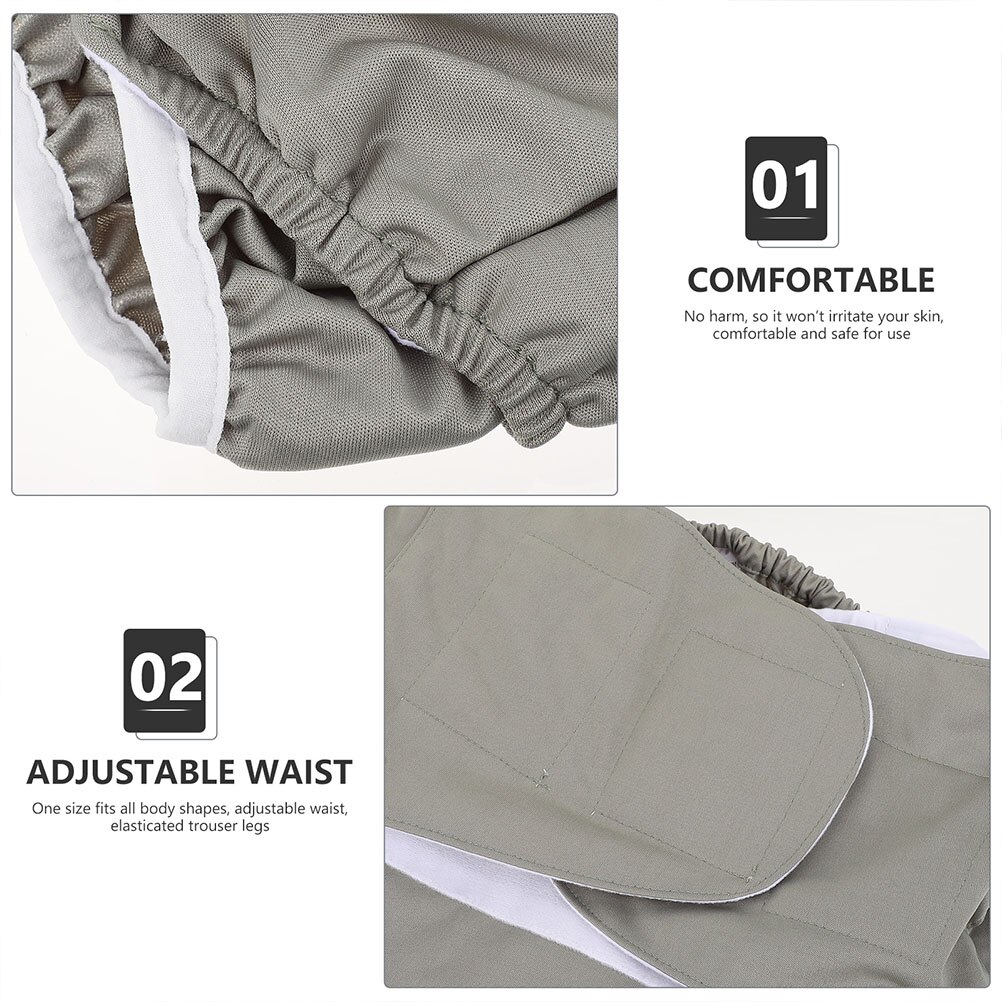 2pcs Waterproof Diaper Washable Incontinent Elderly Nappies Menstrual Briefs