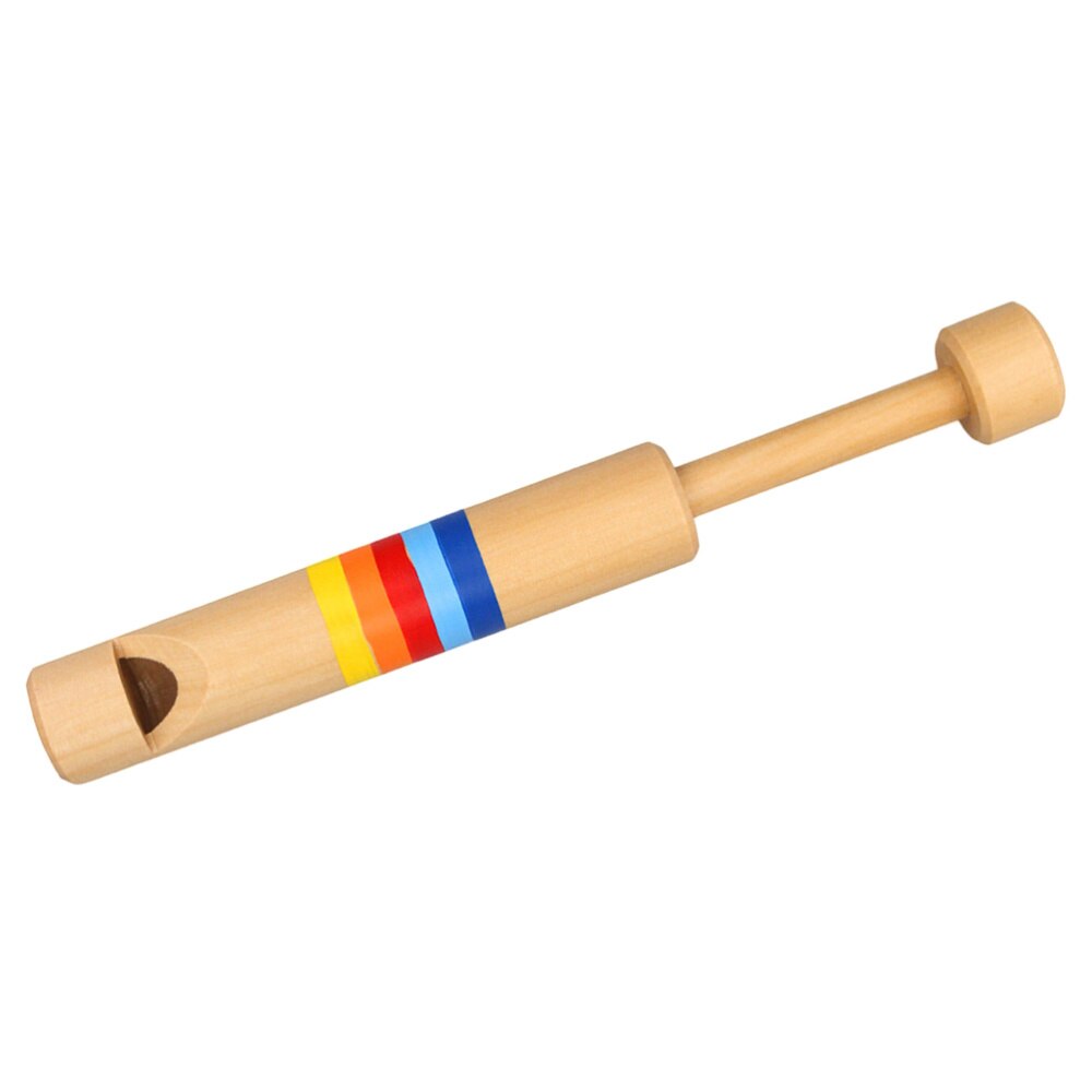 Pull-Push Wooden Whistle Wooden Flute Musical Toys Wooden Flute Educational Learning