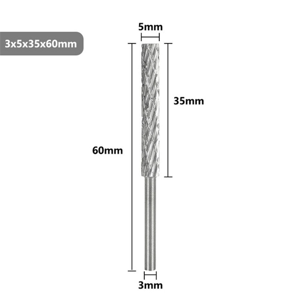 1/8'' Shank HSS Rotary File 3mm 4mm 5mm 6mm Double Cut Rotary Burr
