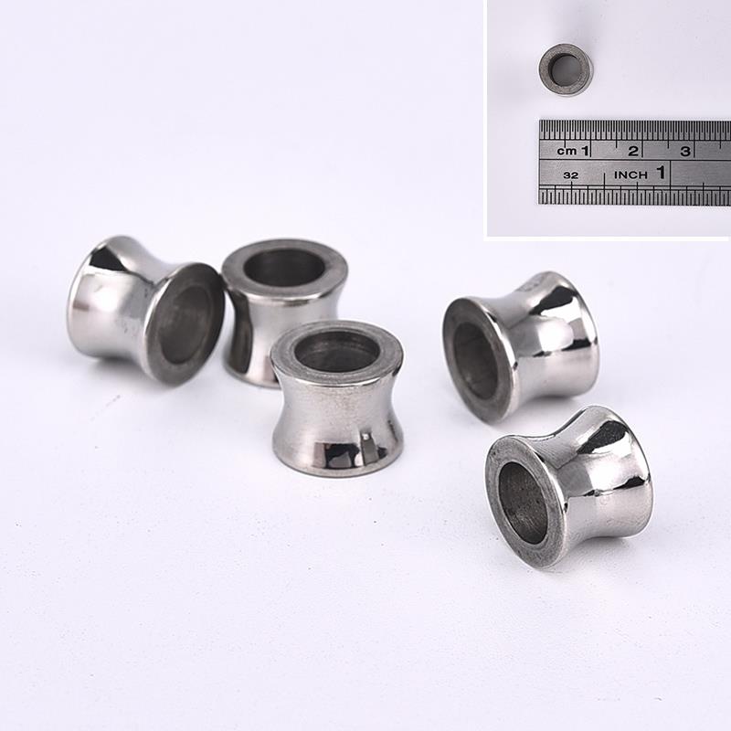 10 stück edelstahl metall Abstandshalter Rohr perlen Reize Schieberegler großes See 6mm 8mm für männer schmuckherstellung diy lederband Armbinde: Nr . .7 See 6mm